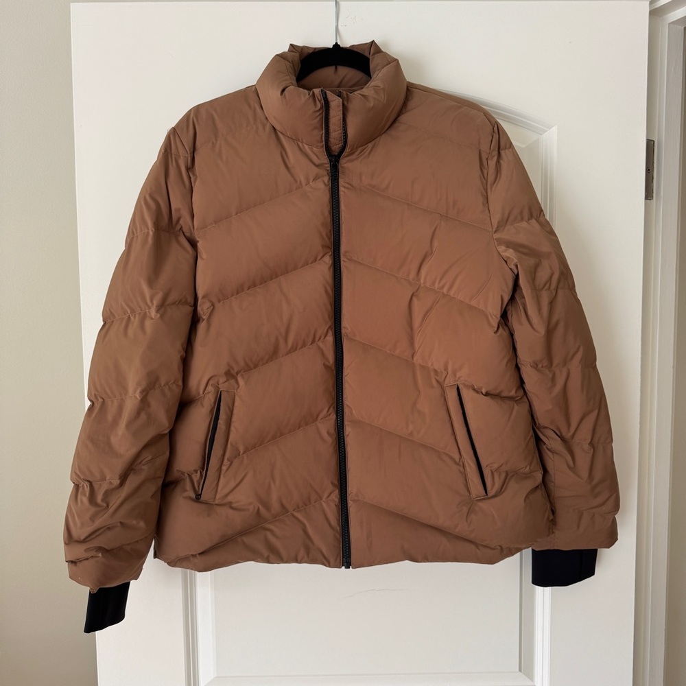 Theory Women’s Puffer Coat Golden Beige Size Large